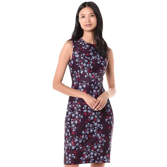 Calvin Klein Princess Seamed Sheath Dress - Picture 1 of 13